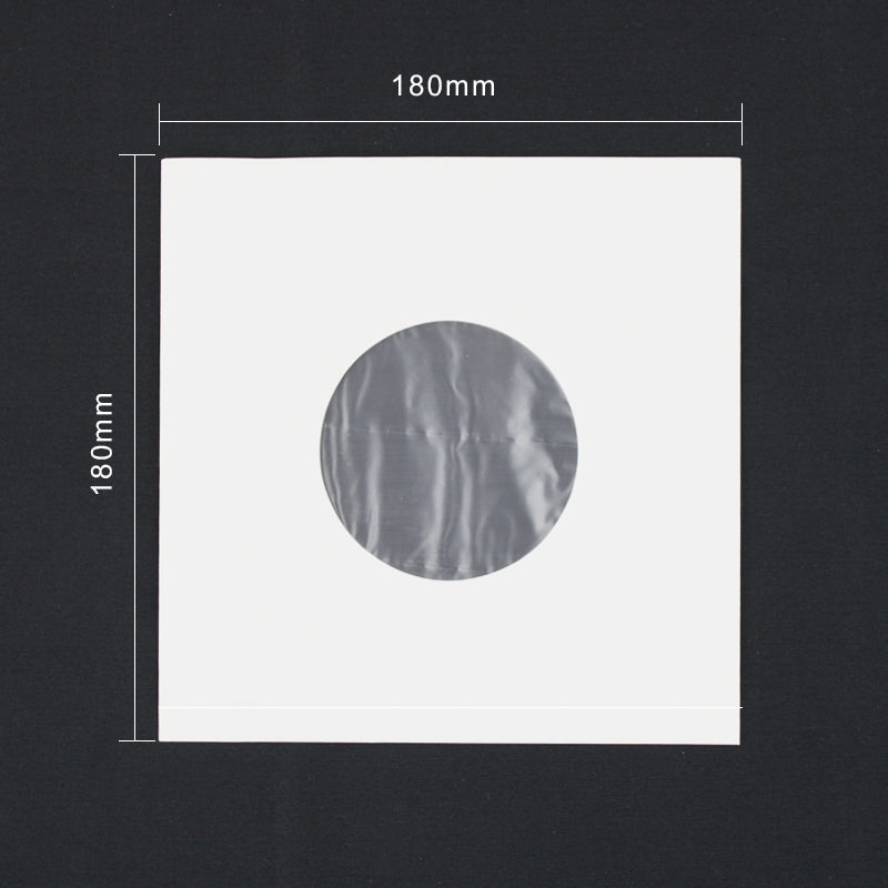 7" Paper & Poly-Lined Record Inner Sleeves - White