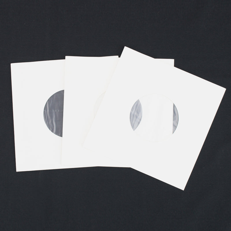 7" Paper & Poly-Lined Record Inner Sleeves - White